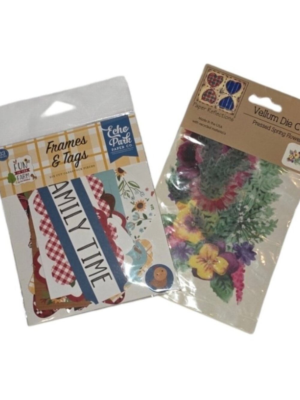 Scrapbooking Die Cut Vellum Cardstock Paper Garden Outdoor Family Themed Lot